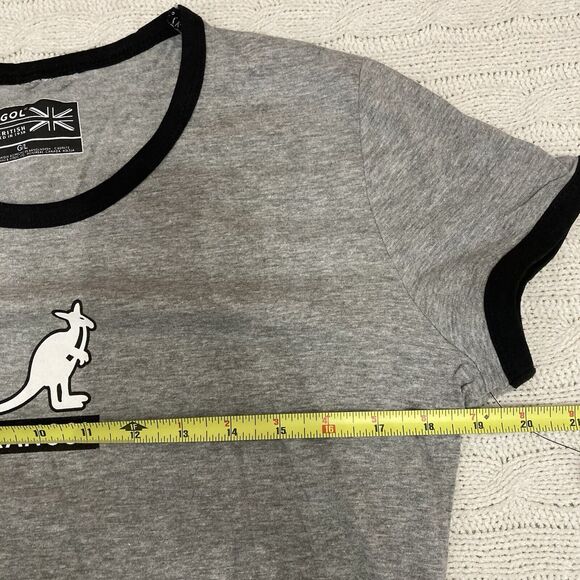 Kangol Women’s Short Sleeve Gray Logo Print T Shirt Size Large NWT - Picture 5 of 7